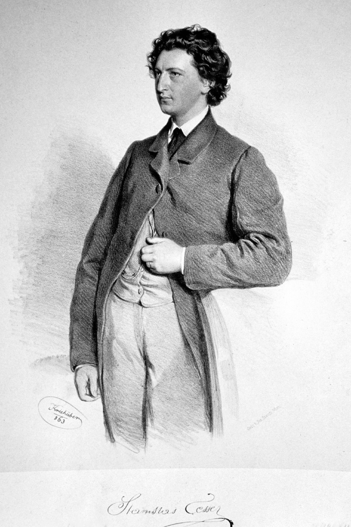Stanislaus Lesser, litografie Josefa Kreihubera, 1863. https://commons.wikimedia.org/wiki/File:Stanislaus_Lesser_Litho.jpg