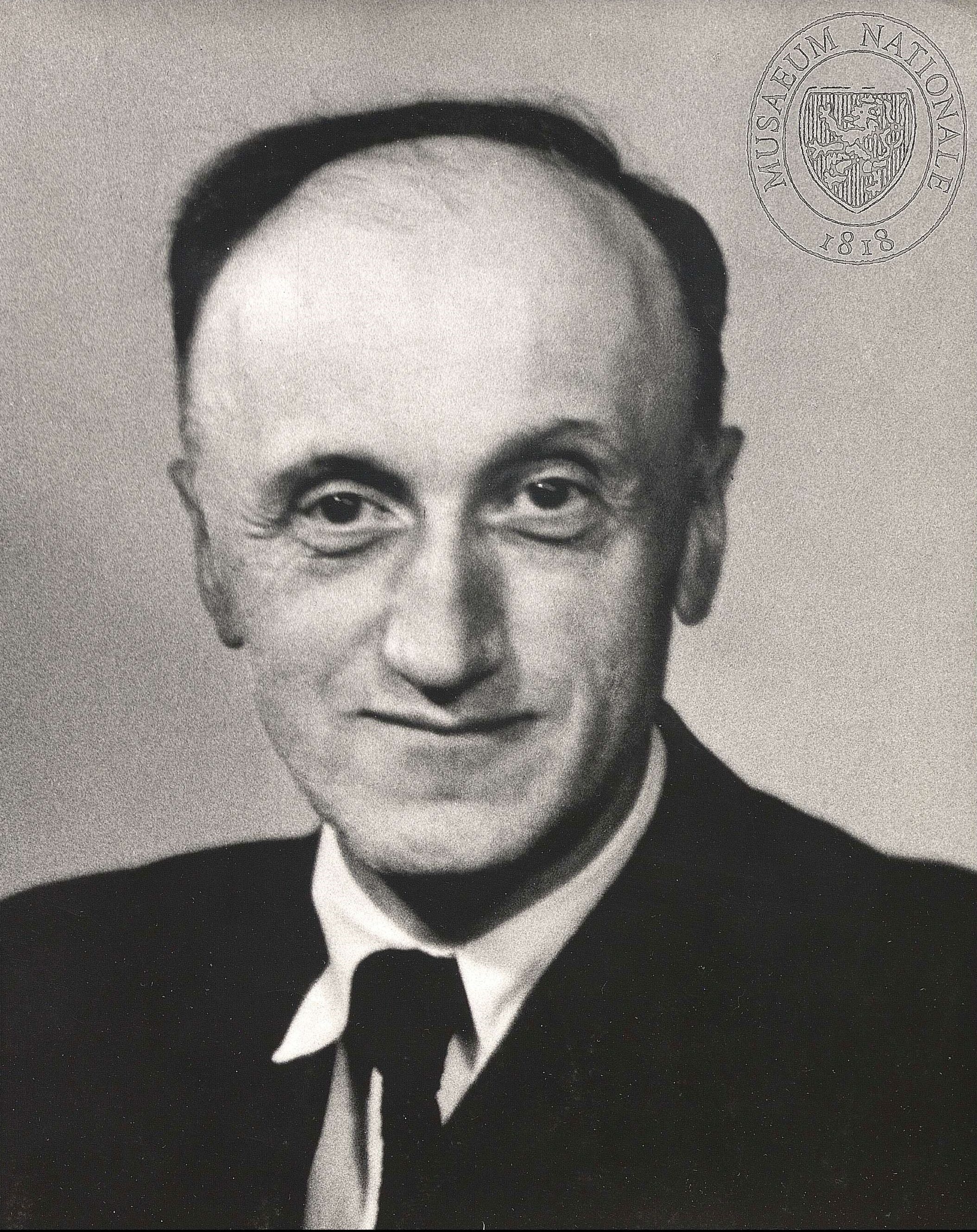 Jindřich Honzl, 1945, foto: Václav Chochola. Sbírka Národního muzea, Divadelní oddělení, H6E 258670, sign. V F 1495.