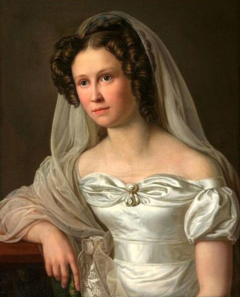 Rosalie Wagner v 23 letech, olejomalba od Güstava Kühne, Stadtgeschichtliches Museum Leipzig, Inv. Nr. XVIII/34, zdroj: Wikipedia
