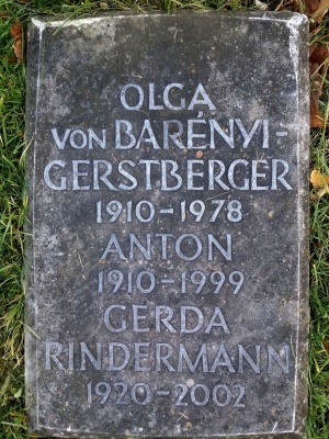 Hrob Olgy Barényi, Nordfriedhof, Mnichov. Foto Raimund Paleczek, 2015.